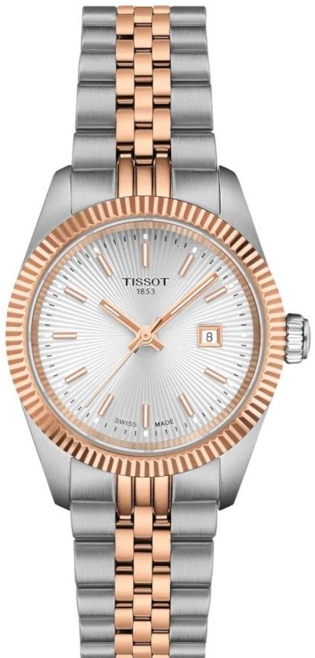 TISSOT T-Classic Ballade 30mm Two Tone Rose Gold Stainless Steel Bracelet T156.010.22.031.01